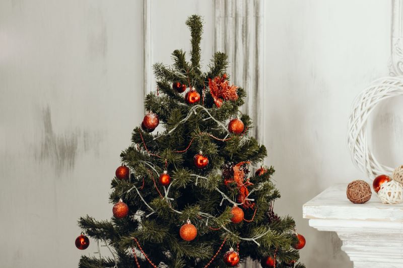 xtmas tree with red decor